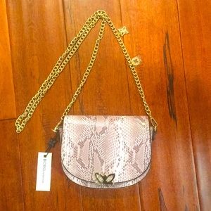 BCBGeneration Snakeskin Leather Belt Cross-body